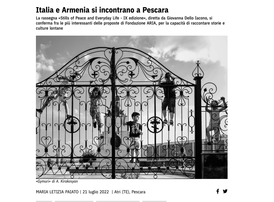 Il Giornale dell’Arte – Italia e Armenia si incontrano a Pescara
