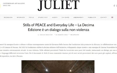 Juliet Art Magazine – La Decima Edizione è un dialogo sulla non violenza